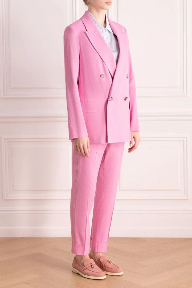 Peserico костюм со штанами женский розовый 176687 - фото 3