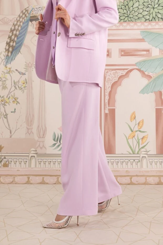 Peserico костюм со штанами из вискозы и эластана женский розовый 176688 - фото 2