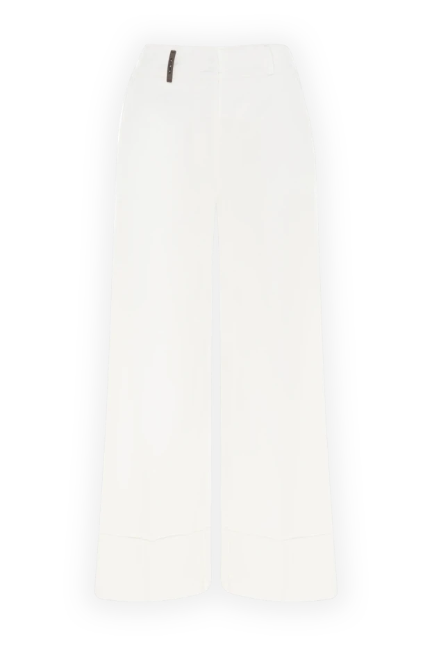 Брюки из мягкого хлопкового твила с отворотами и боковыми карманами
- фото 1