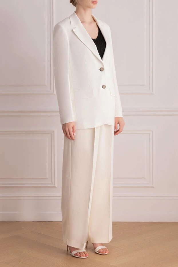 Peserico костюм женский бежевый из вискозы и эластана. 176709 - фото 3