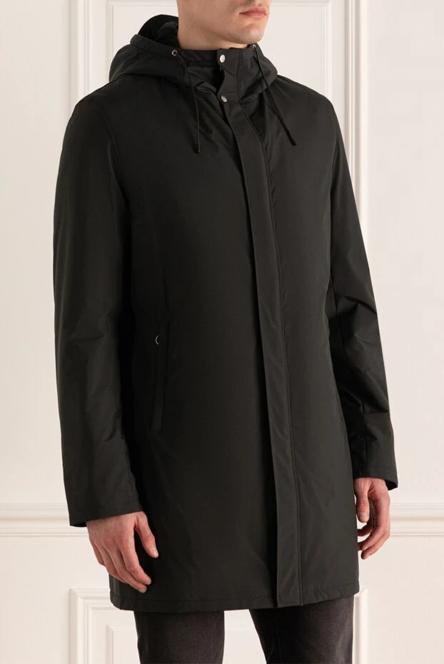Seraphin jacket made of nylon with fur black for men 176712 - photo 3