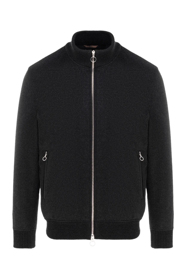 Куртка из кашемира и шелка серая мужская - фото 1