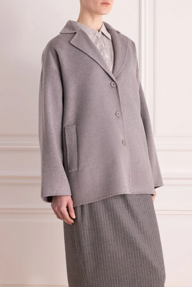 P.A.R.O.S.H. wool and cashmere jacket for women gray 176721 - photo 3
