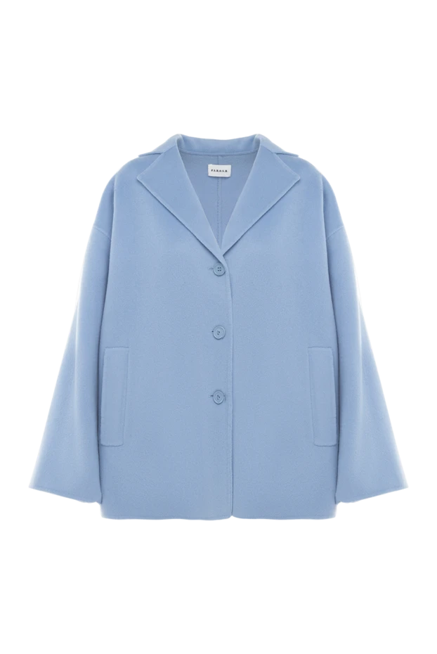 P.A.R.O.S.H. woman women's wool and cashmere jacket blue купить с ценами и фото 176722 - photo 1