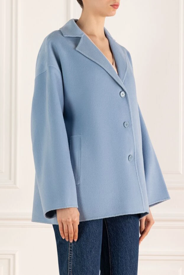 P.A.R.O.S.H. wool and cashmere jacket for women blue 176722 - photo 3