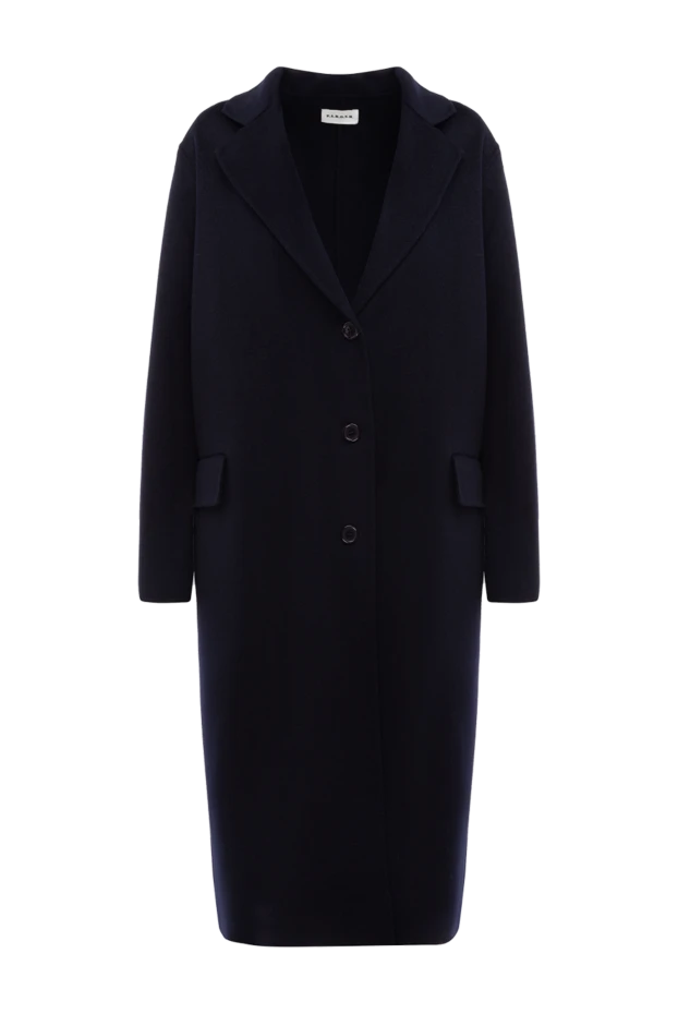 P.A.R.O.S.H. woman women's blue wool and cashmere coat купить с ценами и фото 176729 - photo 1