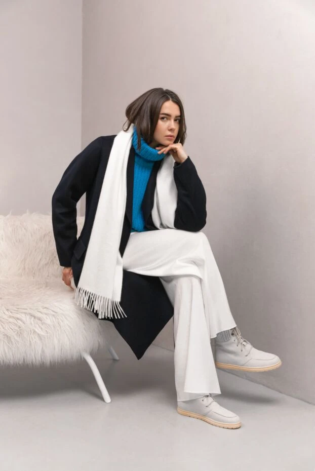 P.A.R.O.S.H. пальто из шерсти и кашемира женское синее 176729 - фото 2