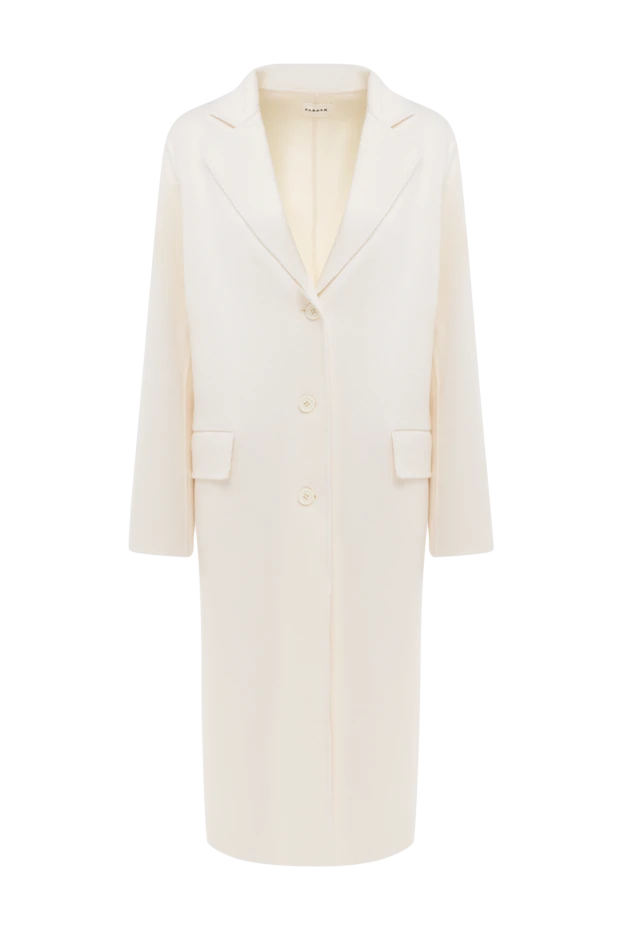 P.A.R.O.S.H. woman women's white wool and cashmere coat купить с ценами и фото 176731 - photo 1