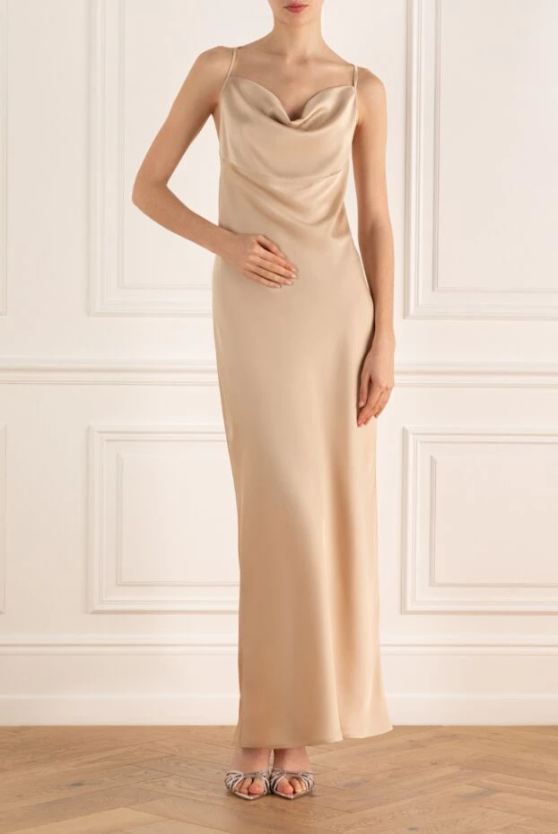 D.Exterior woman beige polyester and elastane dress купить с ценами и фото 176755 - photo 2