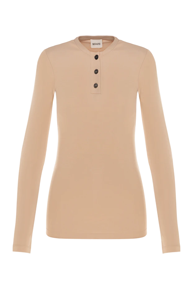 Khaite woman polo with long sleeves made of viscose beige купить с ценами и фото 176772 - photo 1