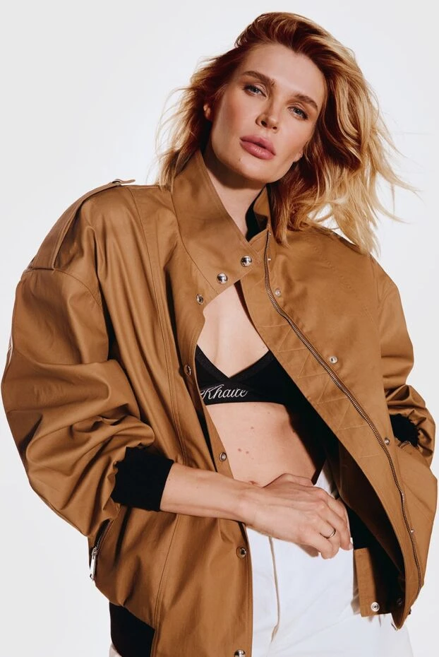 Khaite куртка из хлопка и полиамида женская коричневая 176787 - фото 2