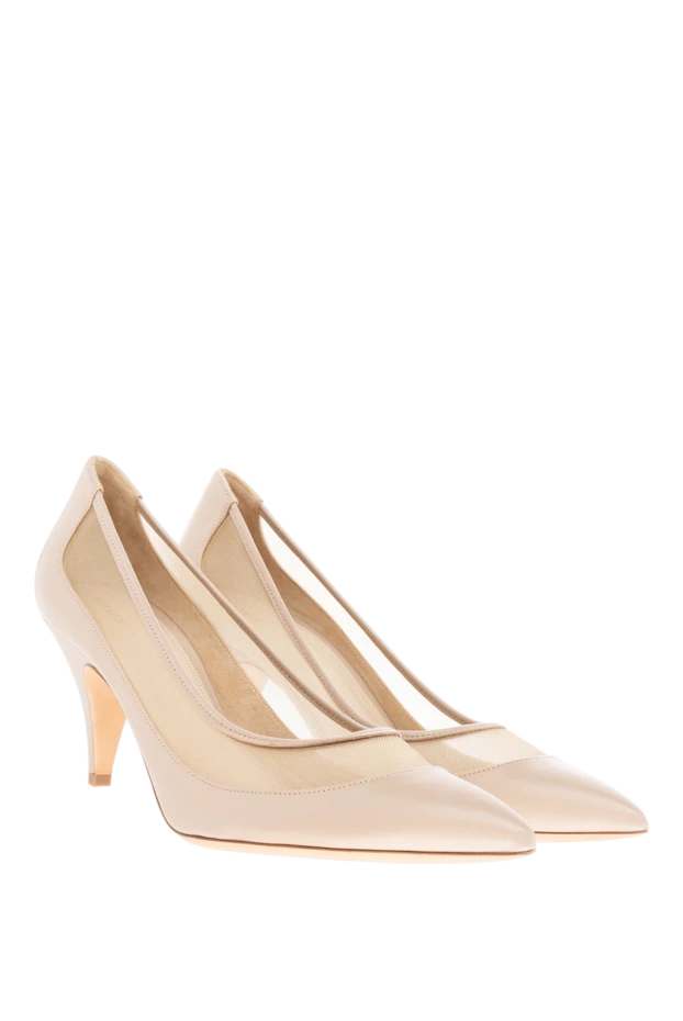 Miu Miu woman women's beige high-heeled shoes made of genuine leather 178355 - photo 3