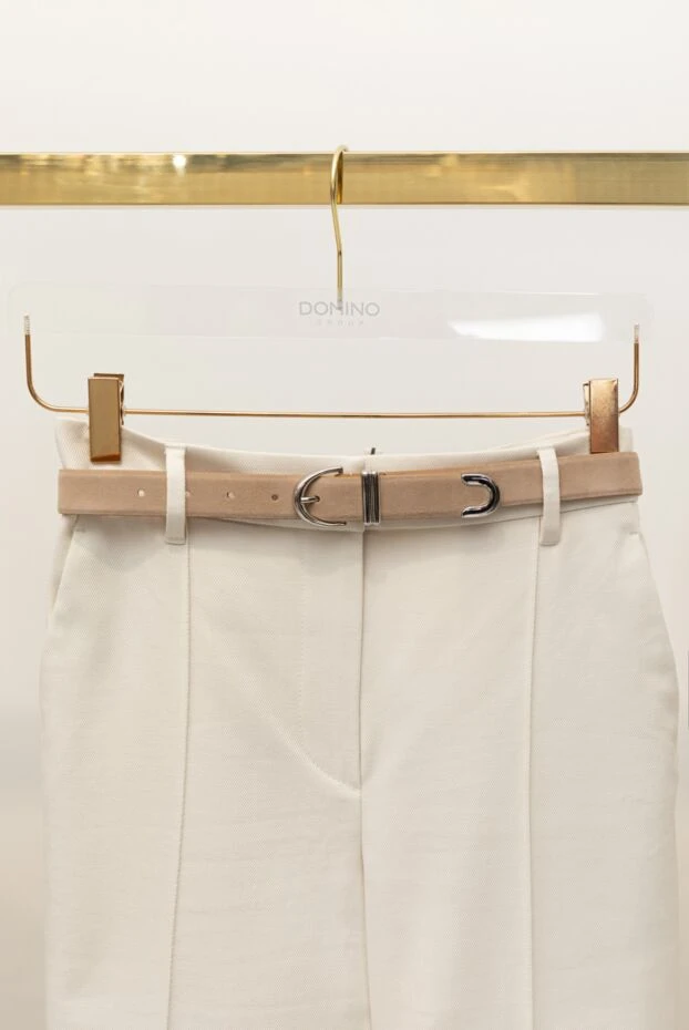 Khaite светлый ремень из мягкой замши с лаконичной фурнитурой
 176797 - фото 3