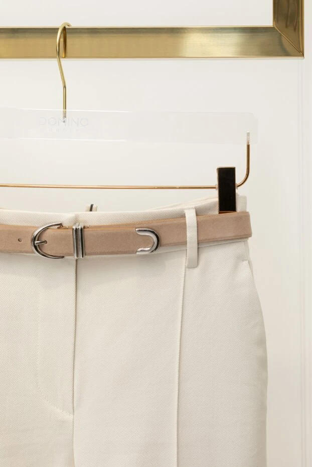 Khaite светлый ремень из мягкой замши с лаконичной фурнитурой
 176797 - фото 2