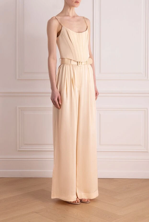 Zimmermann костюм со штанами женский бежевый из шелка 176811 - фото 3