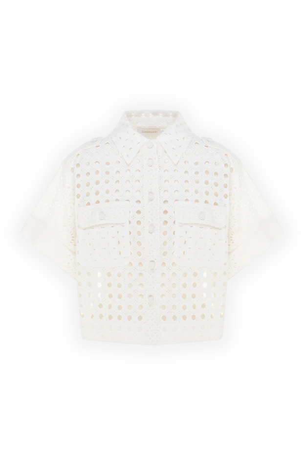 Блуза из хлопка женская белая - фото 1