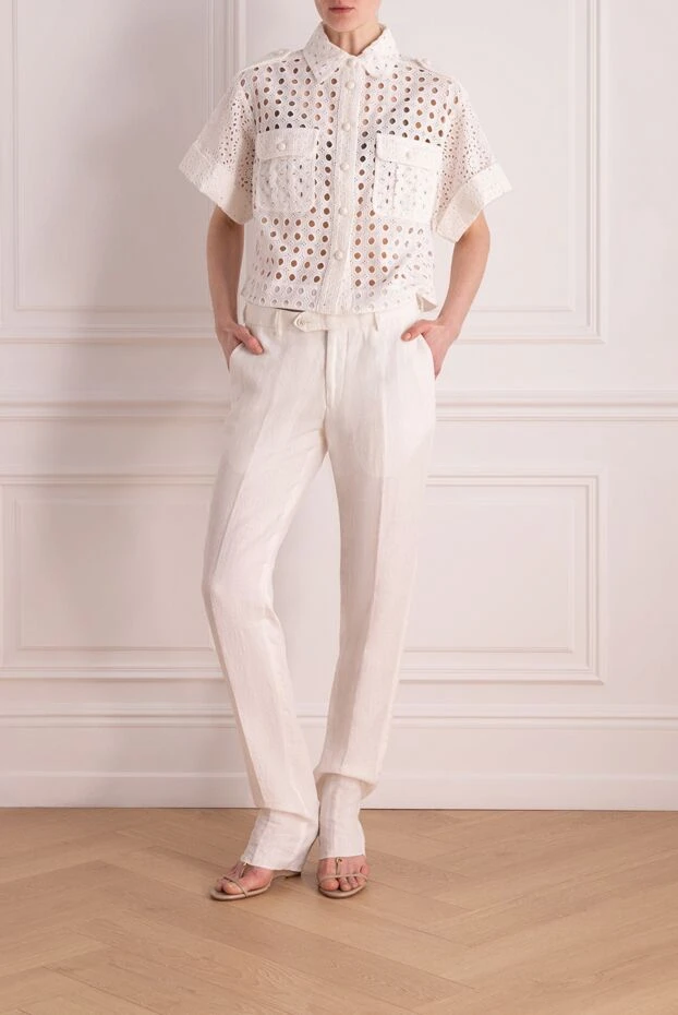 Zimmermann блуза из хлопка женская белая 176817 - фото 2