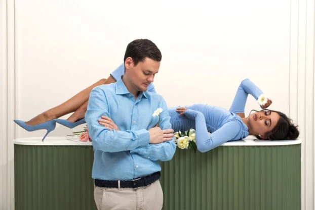 The Andamane платье из полиэстера и эластана голубое 176830 - фото 2