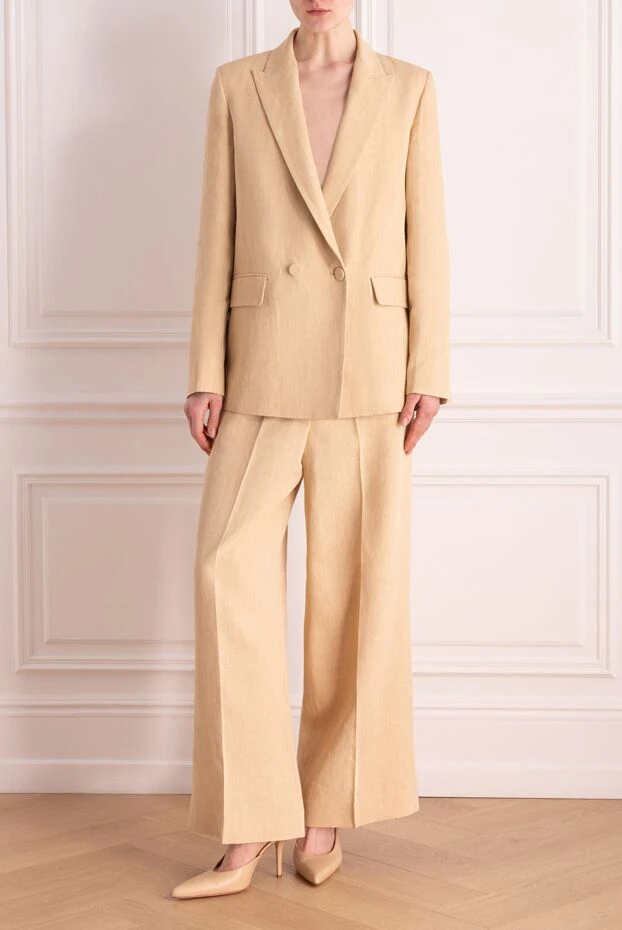 Fabiana Filippi woman women's beige suit with trousers купить с ценами и фото 176871 - photo 2