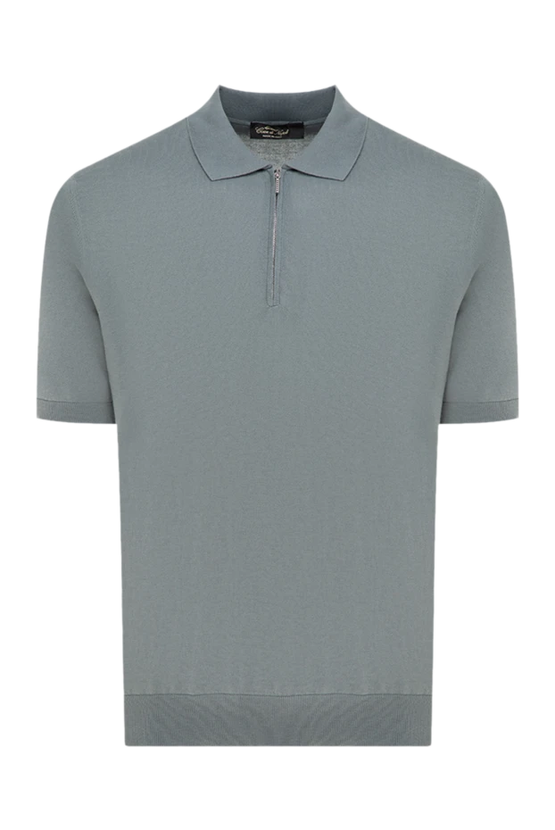 Cesare di Napoli man men's gray cotton polo купить с ценами и фото 176901 - photo 1