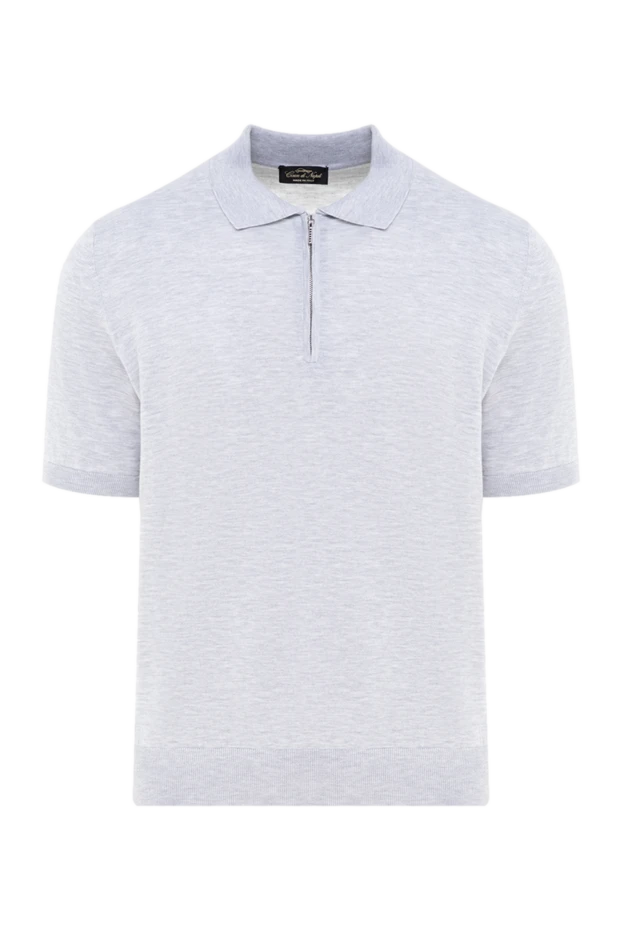 Cesare di Napoli man men's gray cotton polo купить с ценами и фото 176906 - photo 1