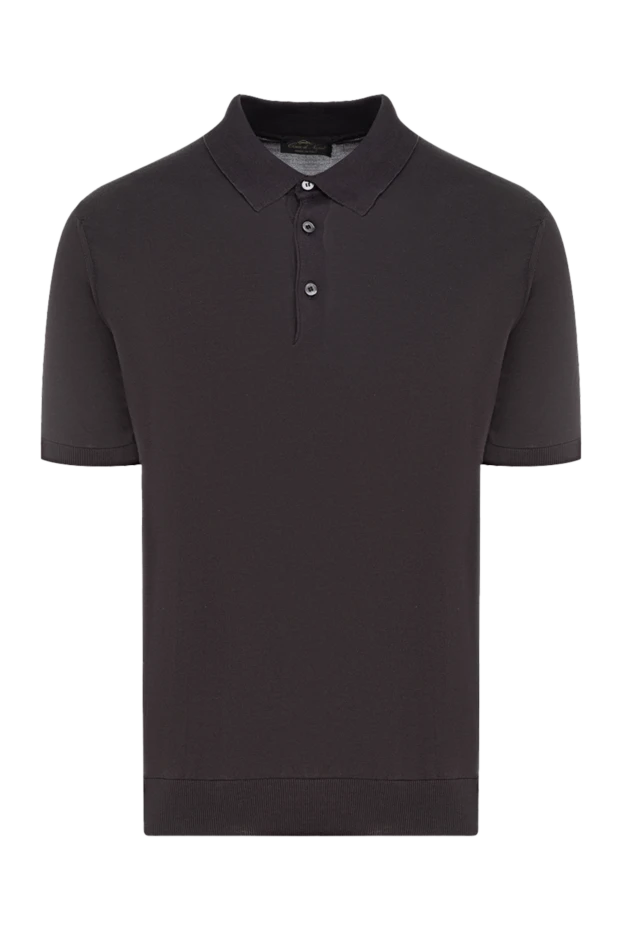 Cesare di Napoli man men's gray silk polo купить с ценами и фото 176920 - photo 1