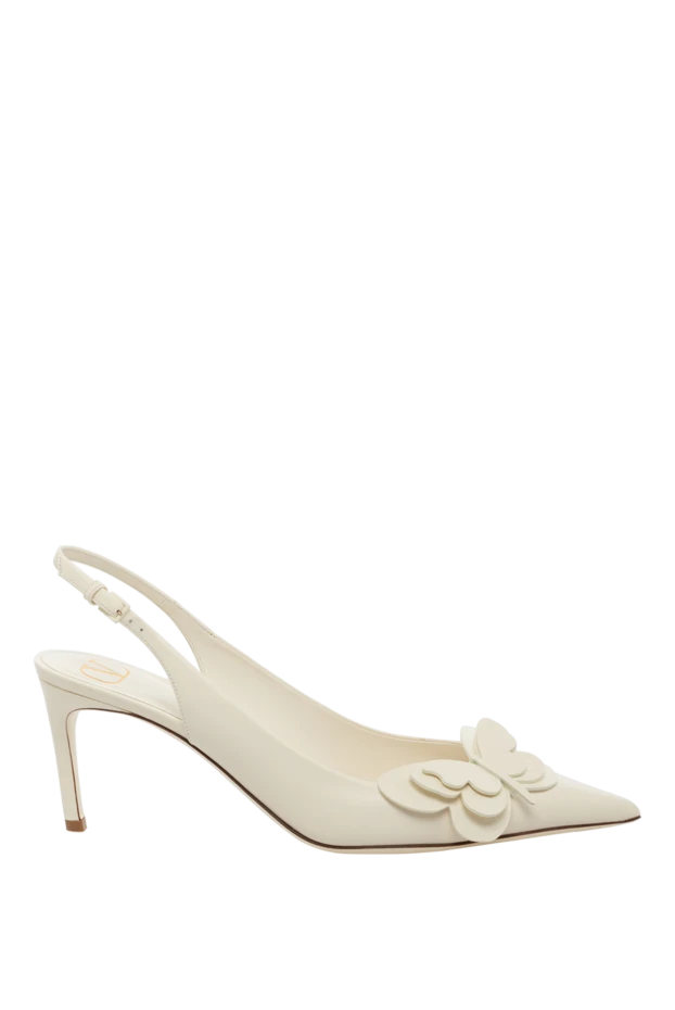 Valentino woman women's white leather heels купить с ценами и фото 176982 - photo 1