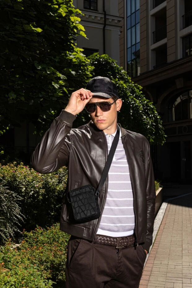 Cap made of polyamide for men black - photo 2