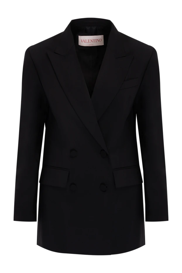 Valentino woman women's black wool and mohair jacket купить с ценами и фото 176992 - photo 1