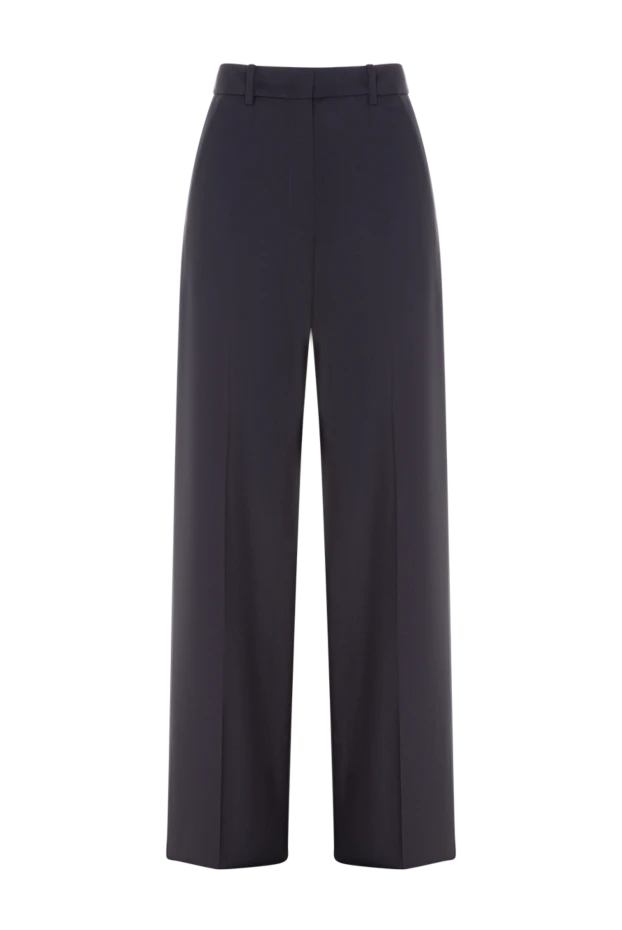 Valentino woman women's blue wool and mohair trousers купить с ценами и фото 176993 - photo 1