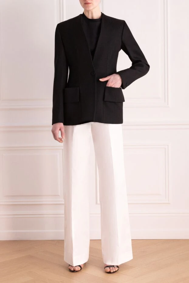 Givenchy woman women's black wool jacket купить с ценами и фото 177011 - photo 2