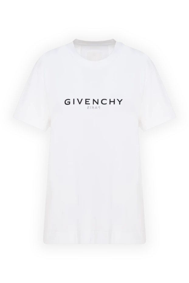 Givenchy Әйелдер әйелдерге арналған ақ мақтадан жасалған футболка купить с ценами и фото 177014 - фото 1