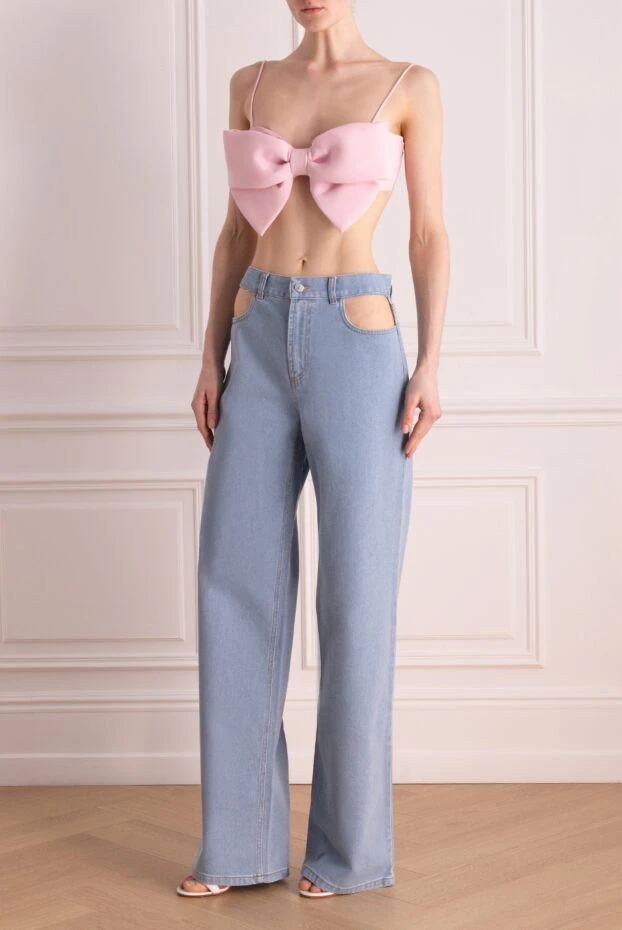 Valentino woman women's pink wool and silk top купить с ценами и фото 177018 - photo 2