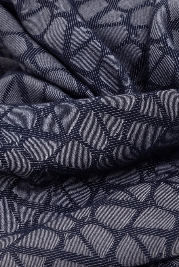 Valentino шарф из хлопка шелка и кашемира с геометрическим узором
 177028 - фото 3