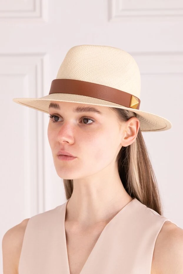 Valentino woman women's yellow straw hat купить с ценами и фото 177029 - photo 2