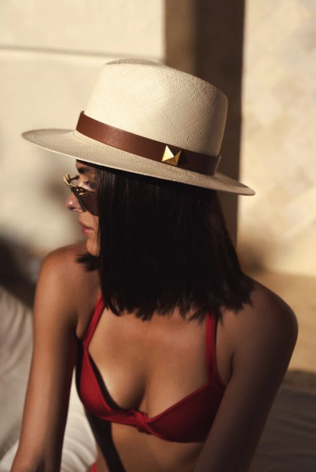 Women's straw hat yellow - photo 2