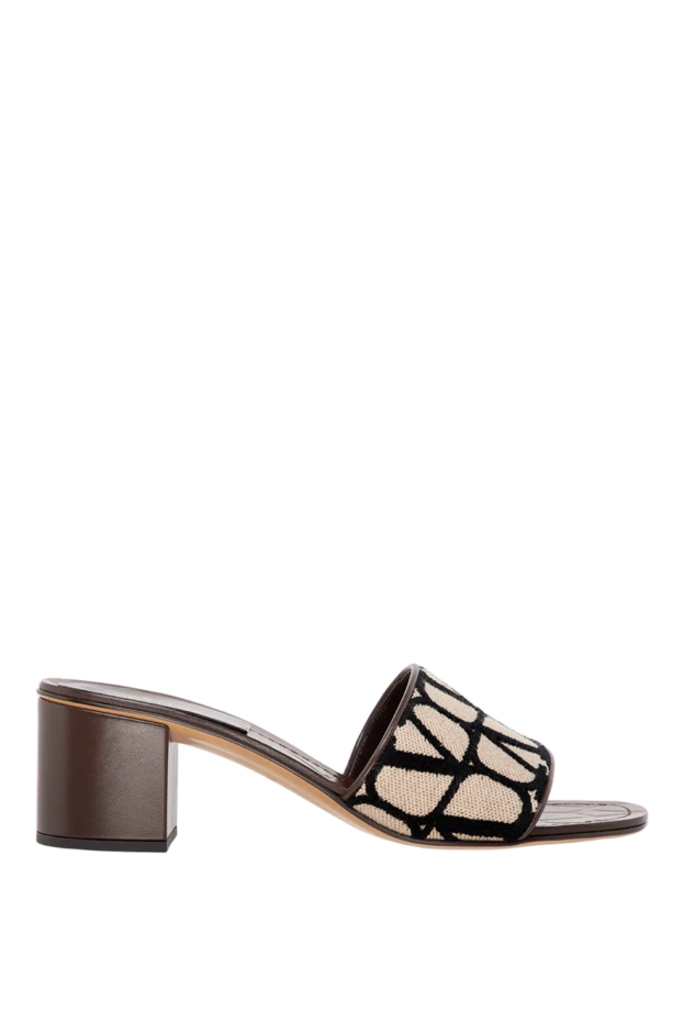 Valentino woman women's viscose and cotton sandals, brown купить с ценами и фото 177031 - photo 1