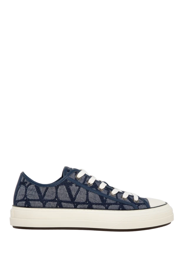 Valentino woman women's blue cotton and polyester sneakers купить с ценами и фото 177032 - photo 1