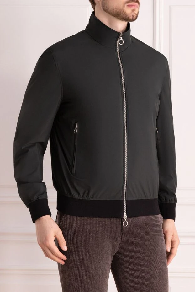 Seraphin легкая мужская куртка синяя прямого кроя с застежкой на молнию
 177073 - фото 3