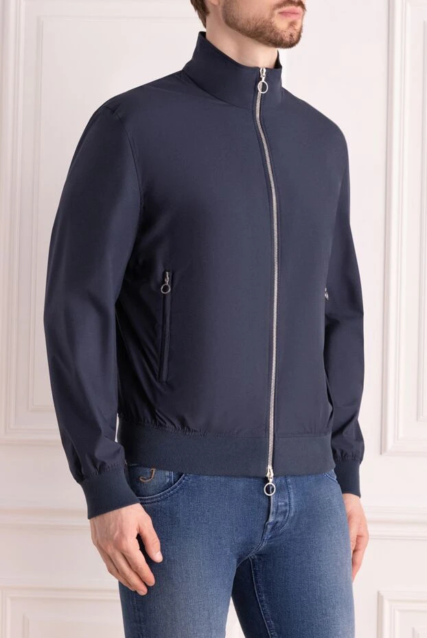 Seraphin легкая мужская синяя куртка с резинкой по низу
 177074 - фото 3