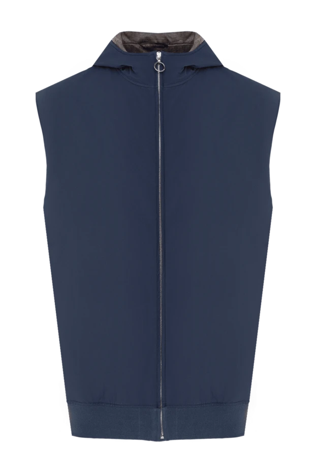 Men's nylon and cashmere vest blue - photo 1