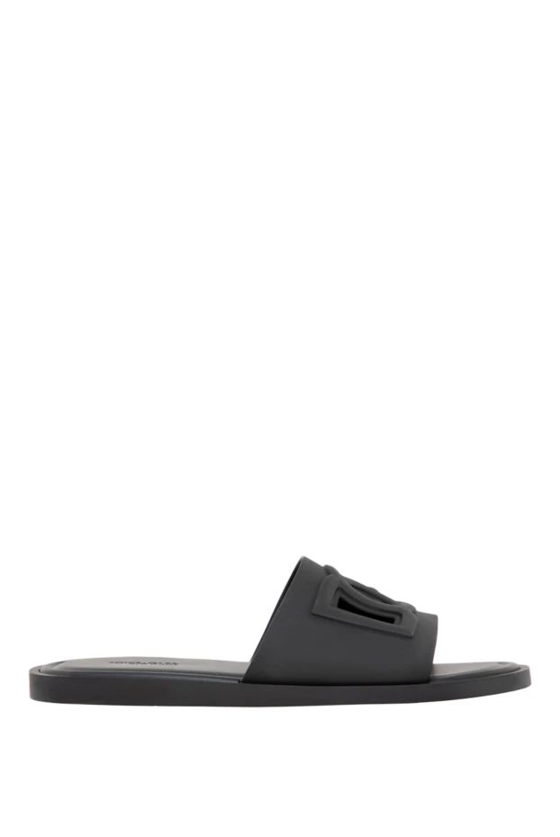 Dolce & Gabbana man black rubber slippers for men купить с ценами и фото 177091 - photo 1