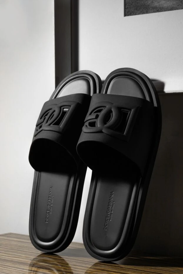 Dolce & Gabbana ерлерге арналған қара резеңке тәпішке 177091 - фото 3