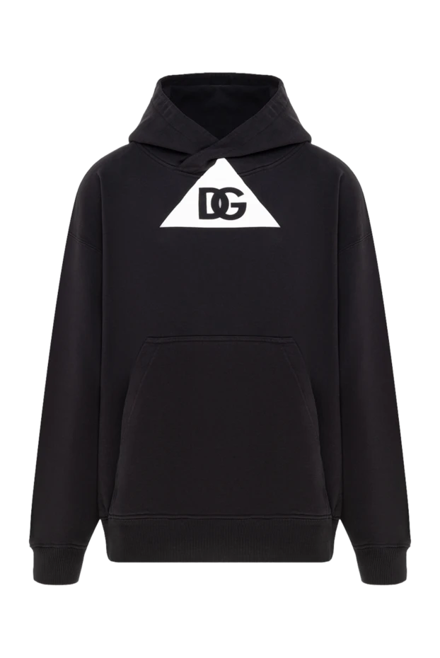 Dolce & Gabbana man men's black cotton hoodie купить с ценами и фото 177099 - photo 1