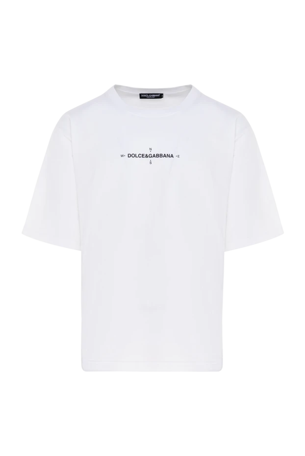 Dolce & Gabbana man cotton t-shirt for men white купить с ценами и фото 177106 - photo 1