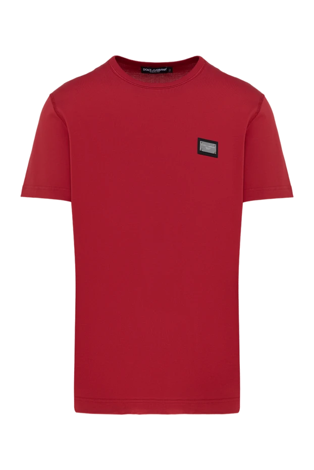 Dolce & Gabbana man men's red cotton t-shirt купить с ценами и фото 177107 - photo 1