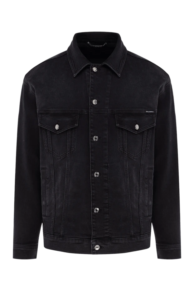 Dolce & Gabbana man men's denim jacket made of cotton and elastane, black купить с ценами и фото 177110 - photo 1