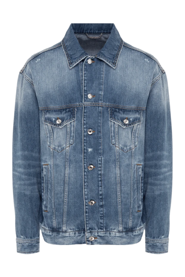 Dolce & Gabbana man blue cotton denim jacket for men купить с ценами и фото 177111 - photo 1