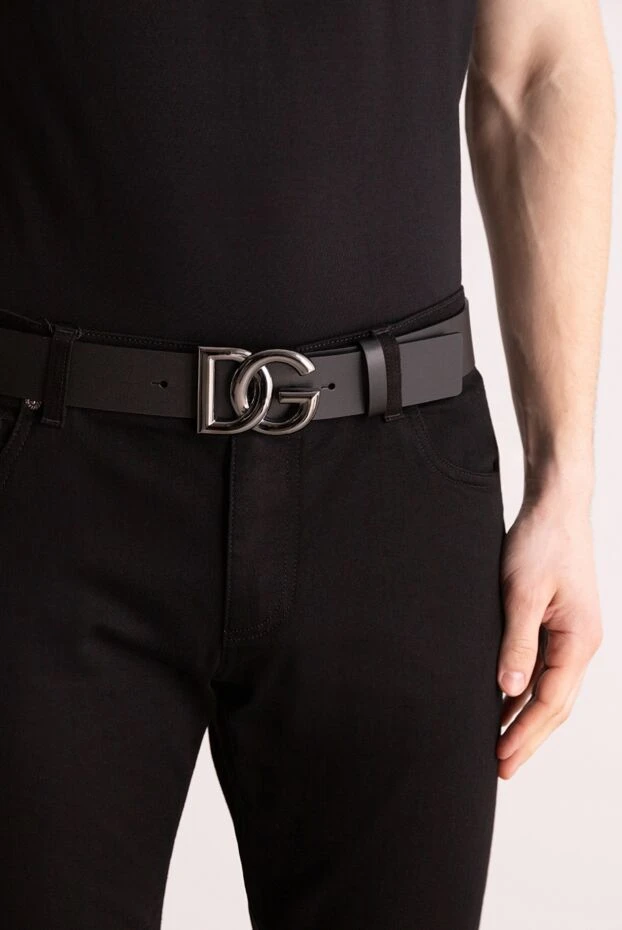 Dolce & Gabbana man men's black genuine leather belt купить с ценами и фото 177116 - photo 2