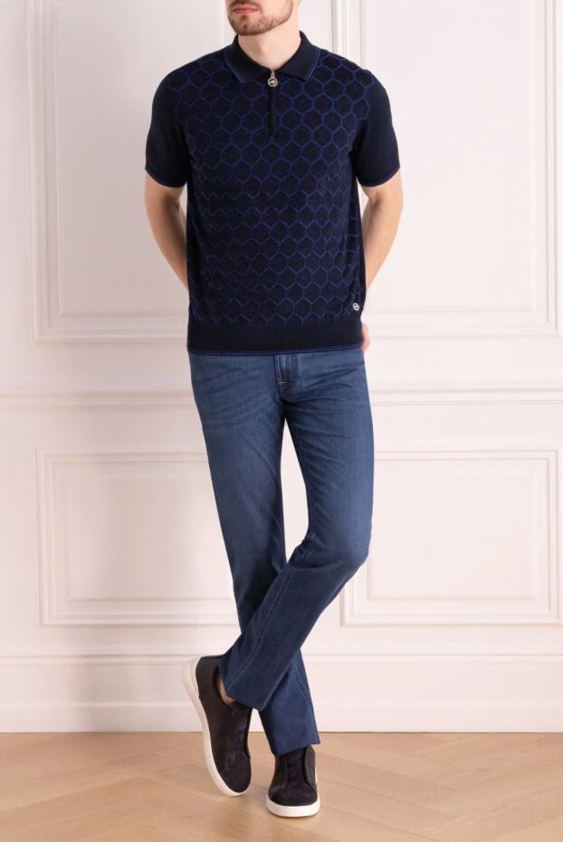 Stefano Ricci джинсы голубые мужские 177138 - фото 2